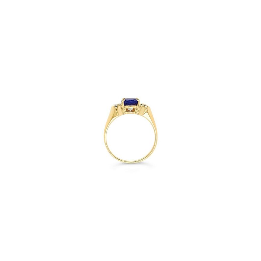 1 1/8 cts Blue Tanzanite and Diamond Ring in 14K Yellow Gold by Le Vian - BirthStone.com