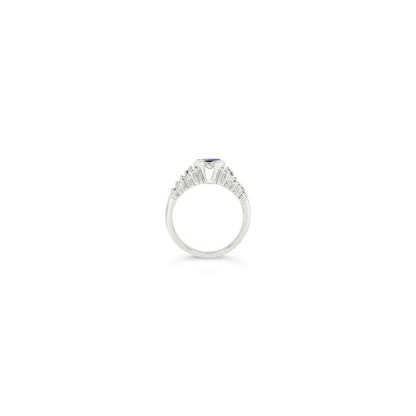 1 1/8 cts Blue Tanzanite and Diamond Ring in 14K White Gold by Le Vian - BirthStone.com