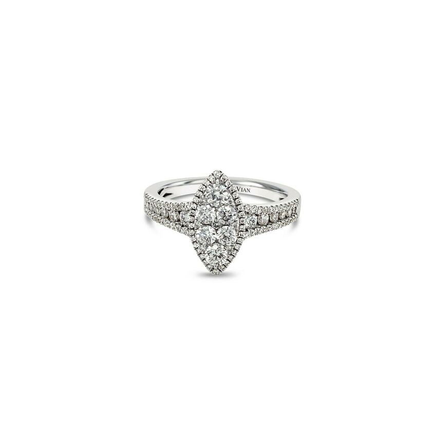 3/4 cts White Diamond Ring in 14K White Gold by Le Vian - BirthStone.com