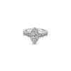 LeVian 14K White Gold Round Diamond New Beautiful Classic Cluster Cocktail Ring