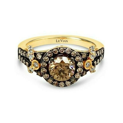 1 1/4 cts Chocolate Diamond Ring in 14K Yellow Gold by Le Vian - BirthStone.com