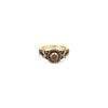 LeVian 14K Yellow Gold Round Chocolate Brown Diamond New Cocktail Halo Ring