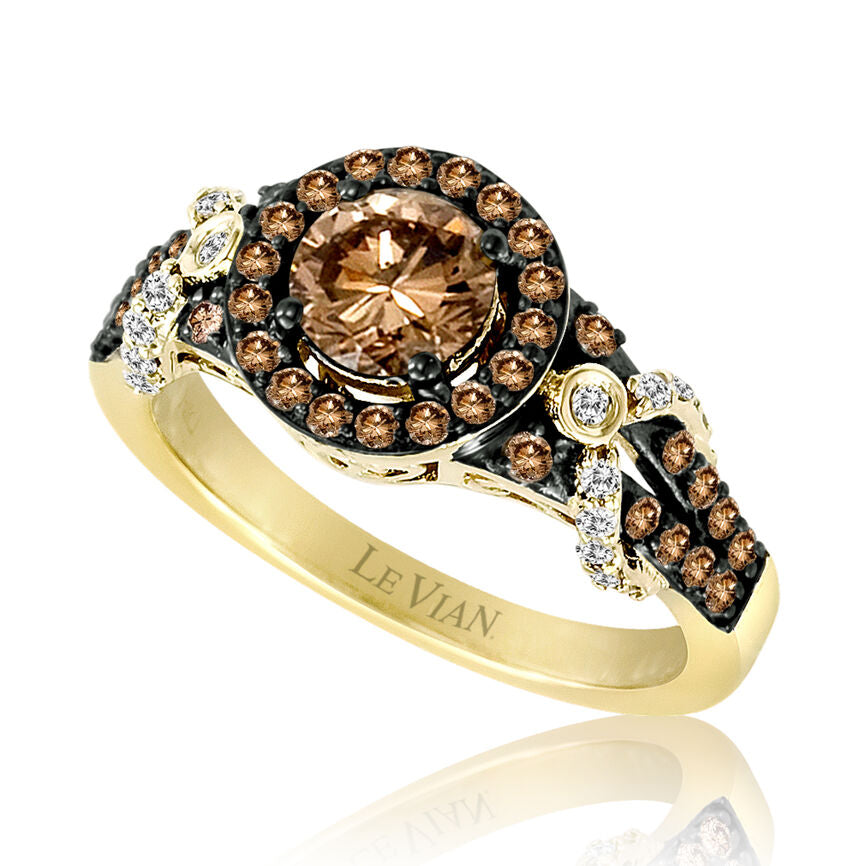 1 1/4 cts Chocolate Diamond Ring in 14K Yellow Gold by Le Vian - BirthStone.com