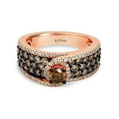 1 3/4 cts Chocolate Diamond Band Ring in 14K Rose Gold by Le Vian - BirthStone.com