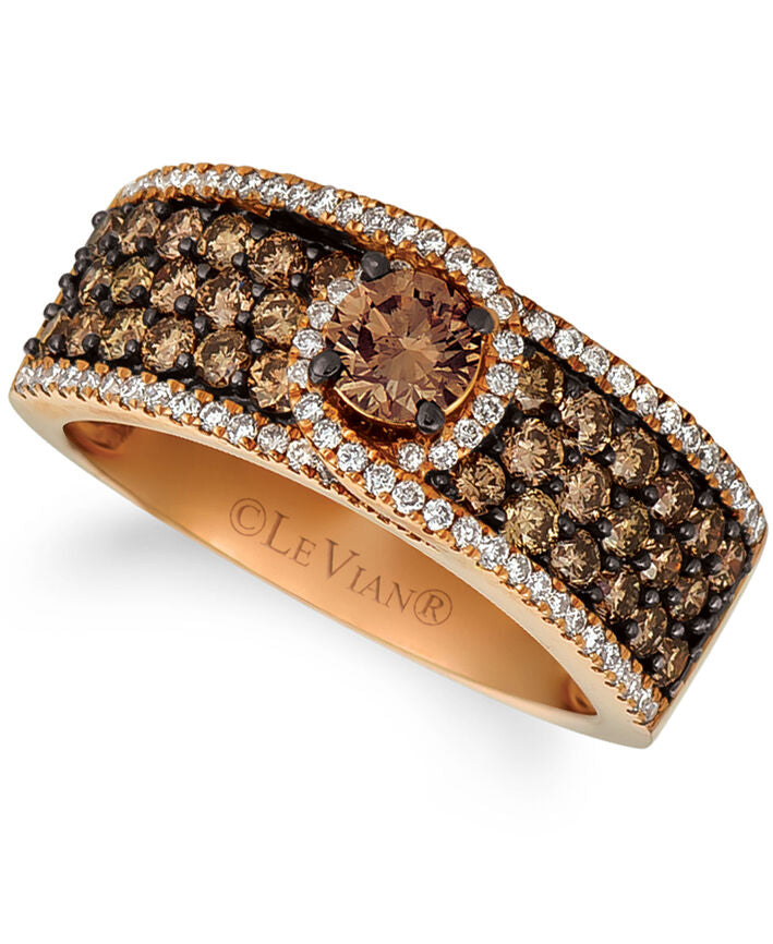 1 3/4 cts Chocolate Diamond Band Ring in 14K Rose Gold by Le Vian - BirthStone.com