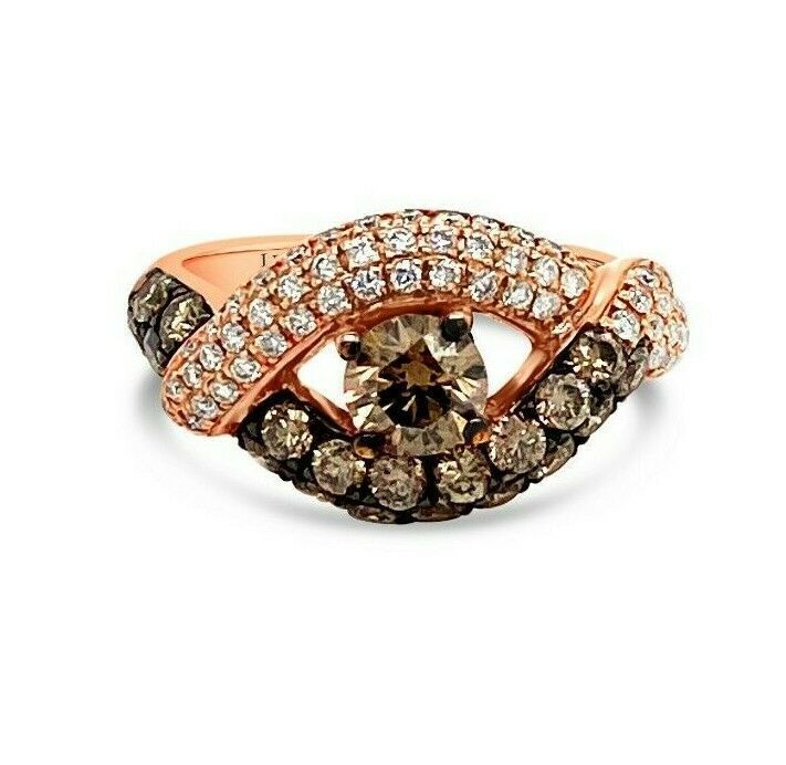 1 3/4 cts Chocolate Diamond Ring in 14K Rose Gold by Le Vian - BirthStone.com