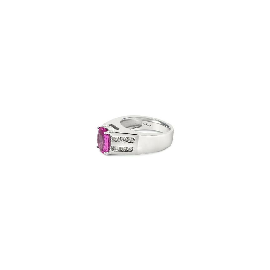 2 1/8 cts Pink Sapphire Ring in 14K White Gold by Le Vian - BirthStone.com