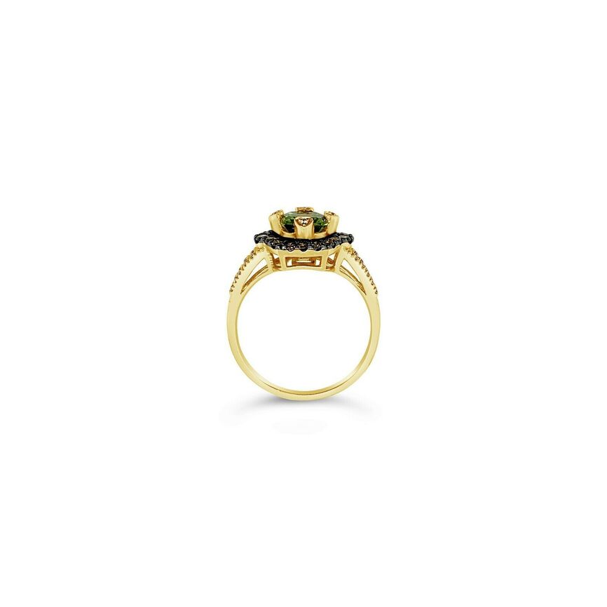 2 3/8 cts Green Peridot and Diamond Ring in 14K Yellow Gold by Le Vian - BirthStone.com