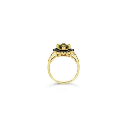 2 3/8 cts Green Peridot and Diamond Ring in 14K Yellow Gold by Le Vian - BirthStone.com