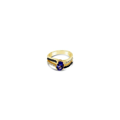 1 1/3 cts Blue Tanzanite and Diamond Ring in 14K Yellow Gold by Le Vian - BirthStone.com