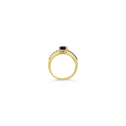 1 1/3 cts Blue Tanzanite and Diamond Ring in 14K Yellow Gold by Le Vian - BirthStone.com