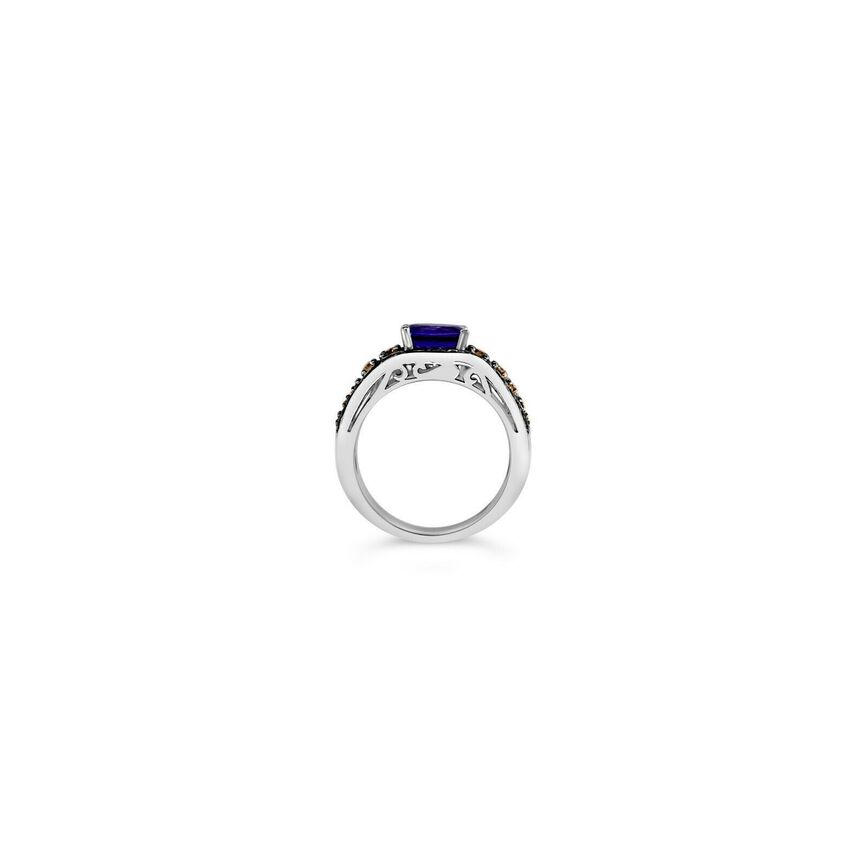 1 1/2 cts Blue Tanzanite and Diamond Ring in 14K White Gold by Le Vian - BirthStone.com