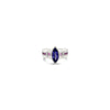 LeVian 18K White Gold Blue Tanzanite Pink Sapphire Diamond Accent Cocktail Ring