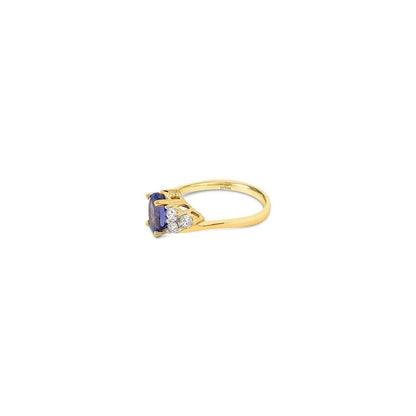 1 3/4 cts Blue Tanzanite and Diamond Ring in 14K Yellow Gold by Le Vian - BirthStone.com