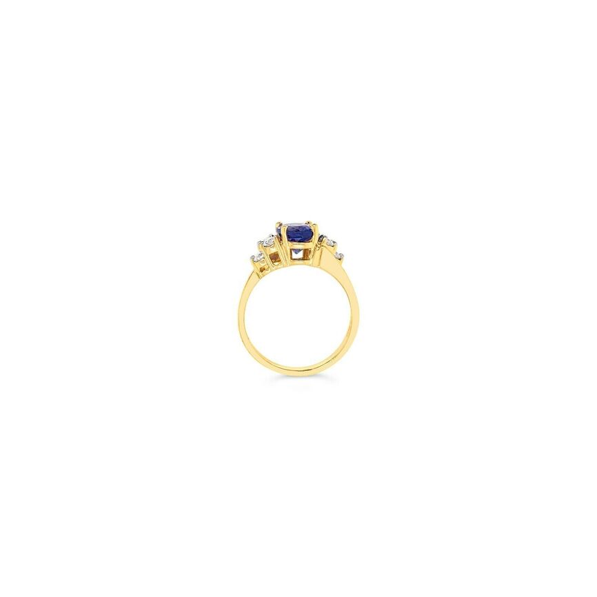 1 3/4 cts Blue Tanzanite and Diamond Ring in 14K Yellow Gold by Le Vian - BirthStone.com