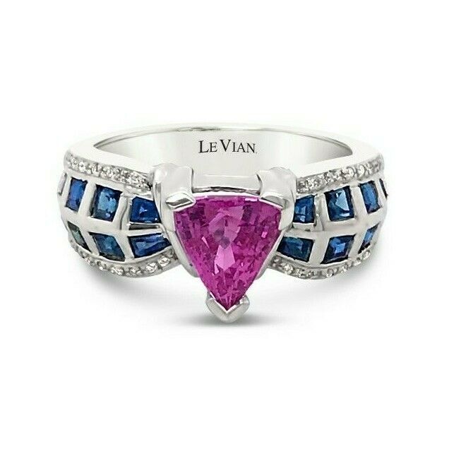 Levian pink sapphire and deals diamond ring