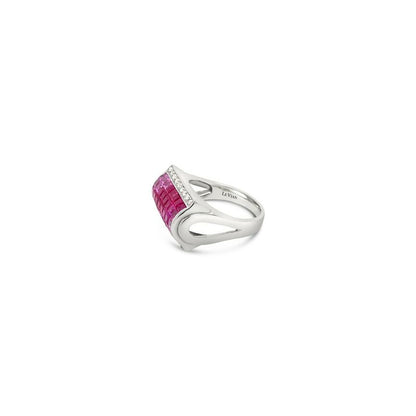 2 cts Pink Sapphire and Diamond Ring in 14K White Gold by Le Vian - BirthStone.com