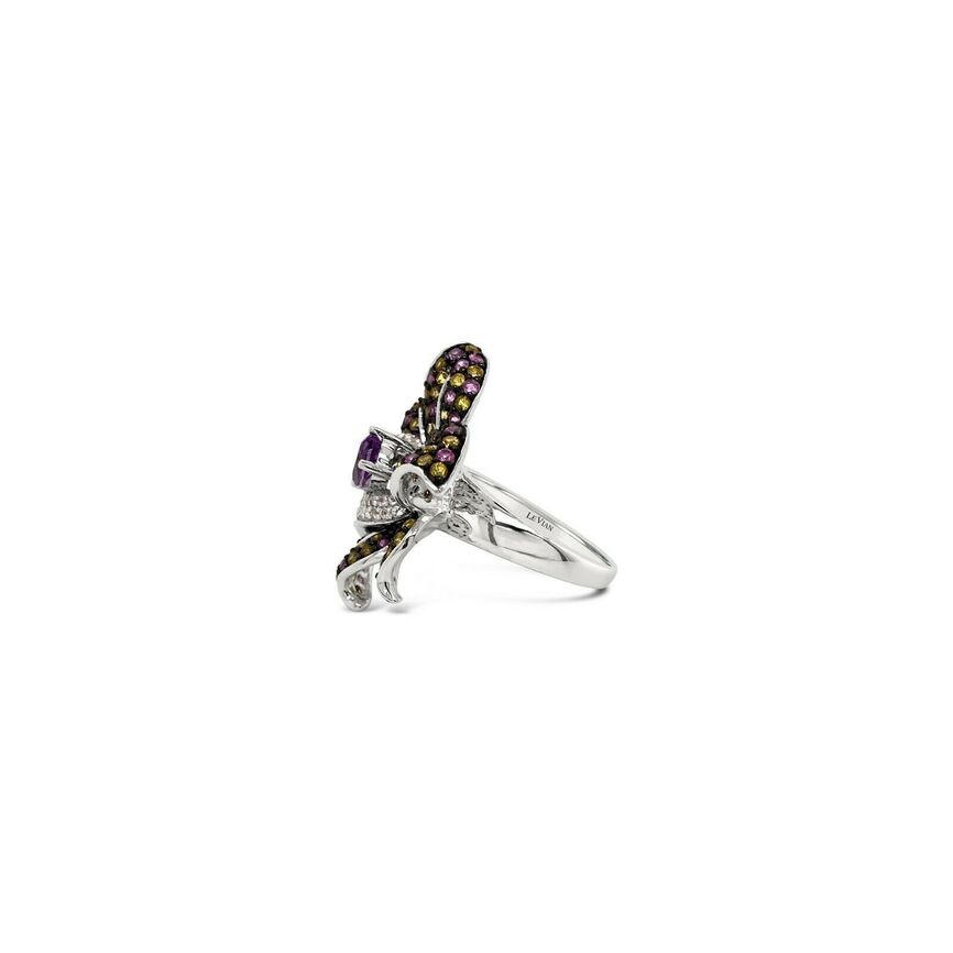 3 cts Purple Amethyst and Sapphire Ring in 14K White Gold by Le Vian - BirthStone.com