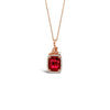 Le Vian® Pendant - Rubellite, Vanilla Diamonds® 14K Strawberry Gold®