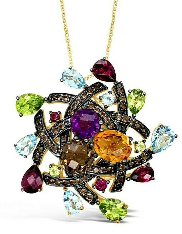 Le Vian® Pendant - Multicolor Semiprecious, Cinnamon Citrine® 14K Honey Gold™