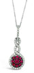 LeVian Ruby Necklace 1/2 cts Red Pendant in 14K White Gold