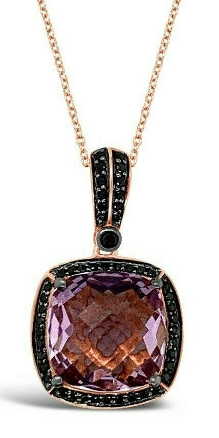 Le Vian® Pendant - Pink Amethyst® Black Diamonds - 14K Rose Gold
