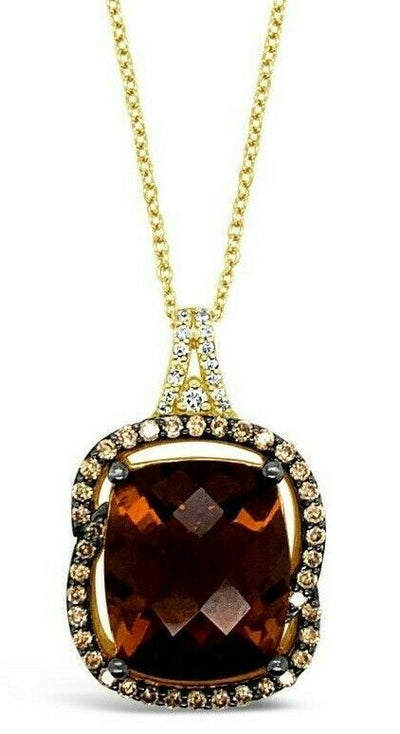 Le Vian® Pendant - Caramel Quartz™ Vanilla/Chocolate Diamonds® - 14K Honey Gold™