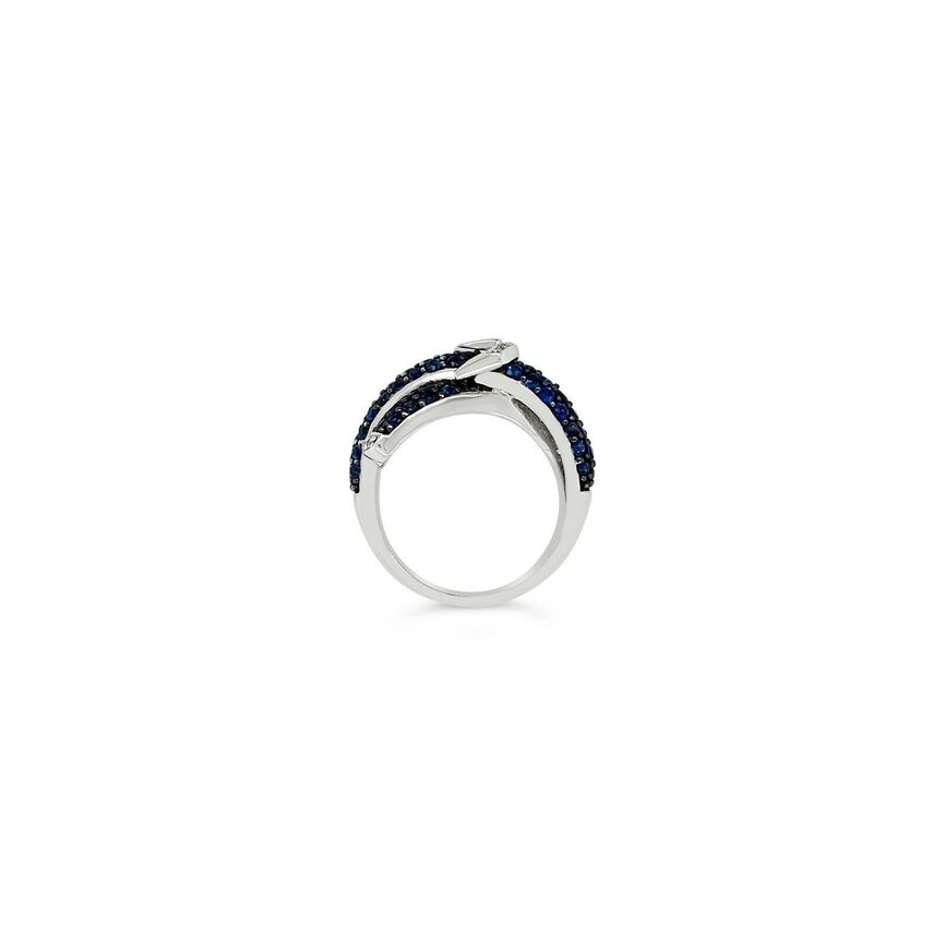 1 5/8 cts Blue Sapphire and Diamond Ring in 14K White Gold by Le Vian - BirthStone.com