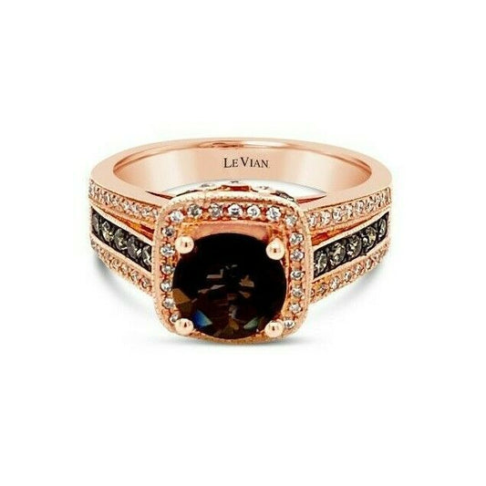 1 3/8 cts Brown Smoky Quartz Cocktail Ring in 14K Rose Gold by Le Vian - BirthStone.com