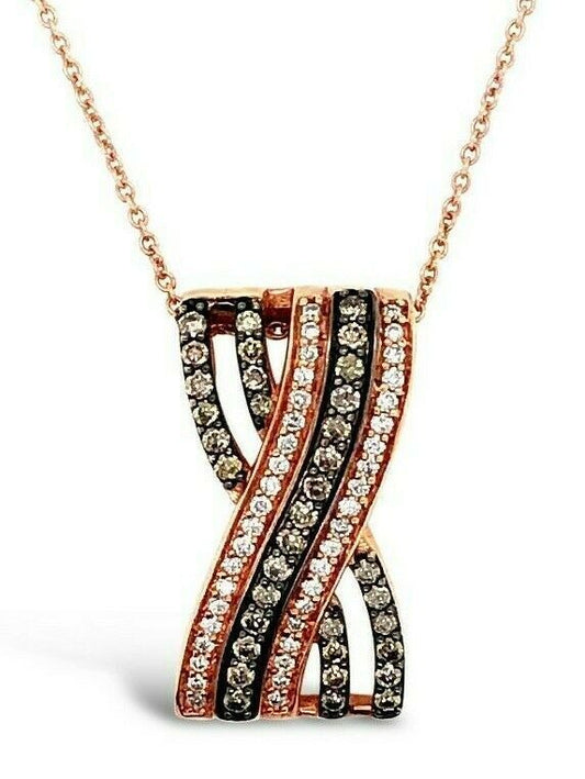 1/2 cts White Diamond Necklace in 14K Rose Gold by Le Vian - BirthStone.com