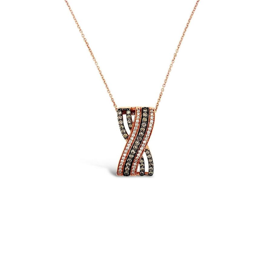 1/2 cts White Diamond Necklace in 14K Rose Gold by Le Vian - BirthStone.com