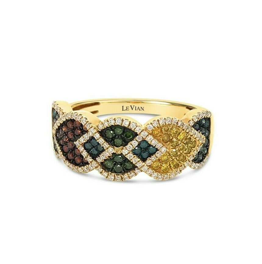 1/2 cts White Diamond Ring in 14K Yellow Gold by Le Vian - BirthStone.com