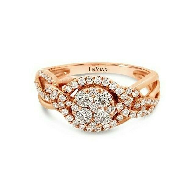 5/8 cts White Diamond Ring in 14K Rose Gold by Le Vian - BirthStone.com