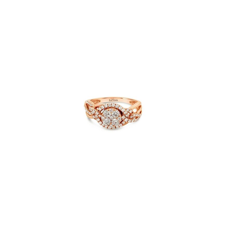 5/8 cts White Diamond Ring in 14K Rose Gold by Le Vian - BirthStone.com