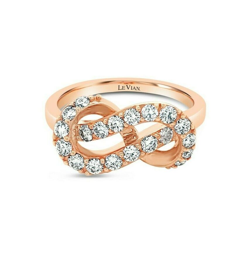 5/8 cts White Diamond Ring in 14K Rose Gold by Le Vian - BirthStone.com