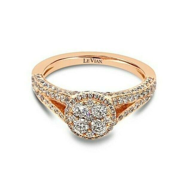 1 1/4 cts White Diamond Ring in 18K Rose Gold by Le Vian - BirthStone.com