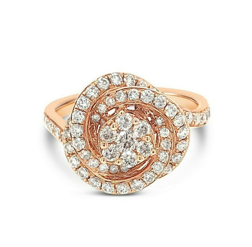 1 cts White Diamond Ring in 18K Rose Gold by Le Vian - BirthStone.com