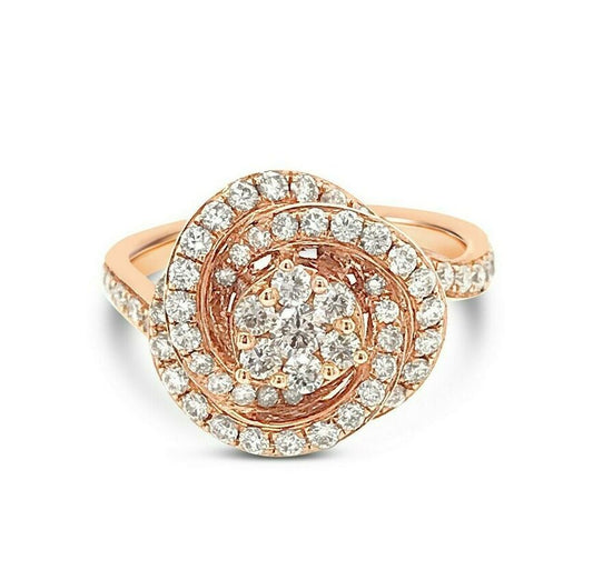 1 cts White Diamond Ring in 18K Rose Gold by Le Vian - BirthStone.com