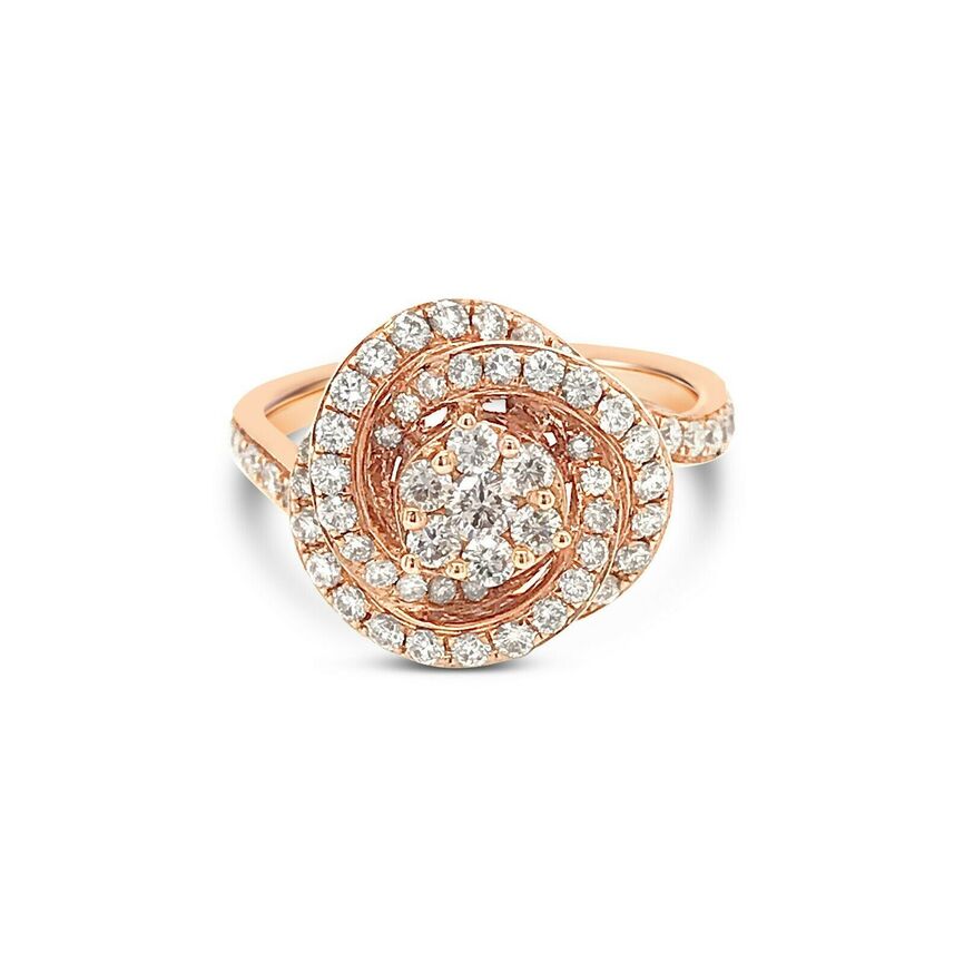 1 cts White Diamond Ring in 18K Rose Gold by Le Vian - BirthStone.com