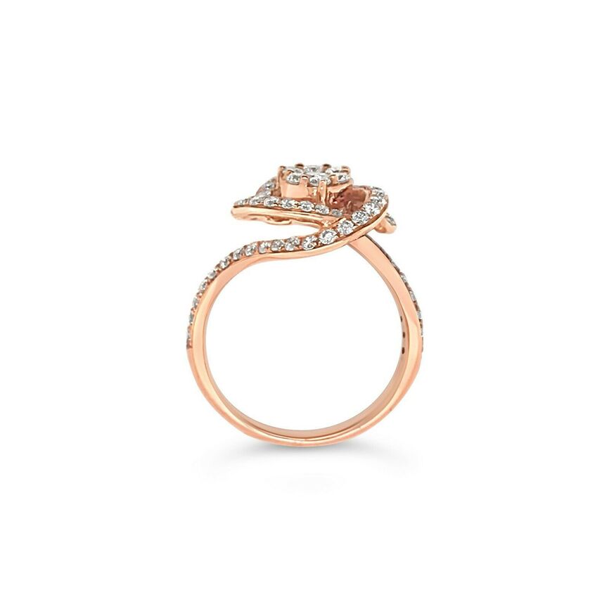 1 cts White Diamond Ring in 18K Rose Gold by Le Vian - BirthStone.com