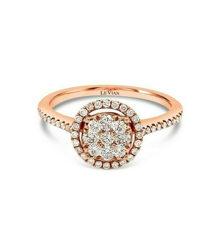 1/2 cts White Diamond Ring in 18K Rose Gold by Le Vian - BirthStone.com