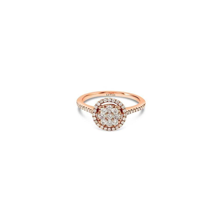 1/2 cts White Diamond Ring in 18K Rose Gold by Le Vian - BirthStone.com