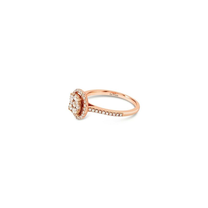 1/2 cts White Diamond Ring in 18K Rose Gold by Le Vian - BirthStone.com