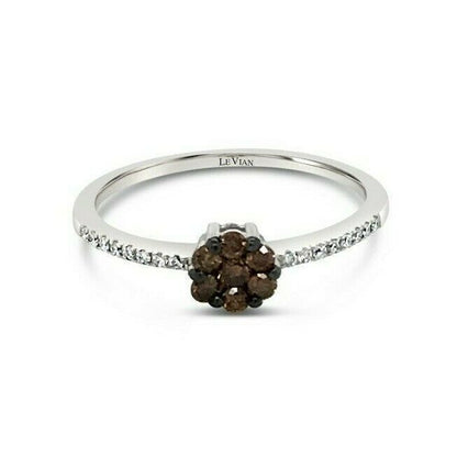 1/4 cts Chocolate Diamond Ring in 14K White Gold by Le Vian - BirthStone.com