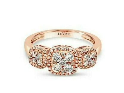 2/3 cts White Diamond Ring in 14K Rose Gold by Le Vian - BirthStone.com