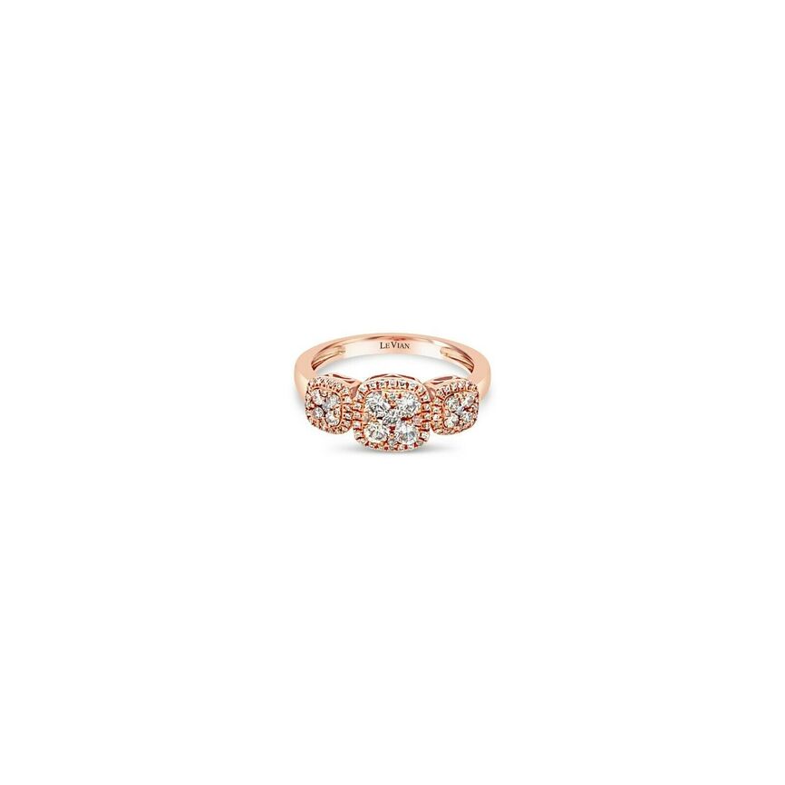 2/3 cts White Diamond Ring in 14K Rose Gold by Le Vian - BirthStone.com