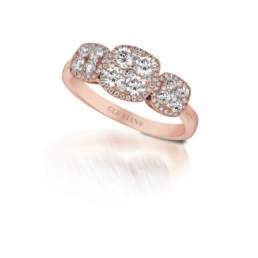 2/3 cts White Diamond Ring in 14K Rose Gold by Le Vian - BirthStone.com