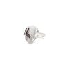 Carlo Viani 925 Sterling Silver Pink Sapphire Gemstone Love Heart Cocktail Ring