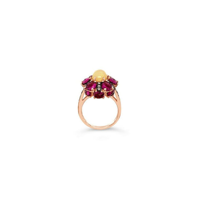 NEW LeVian® Ring Opal Rhodolite Chocolate Diamonds® 14K Strawberry Gold®