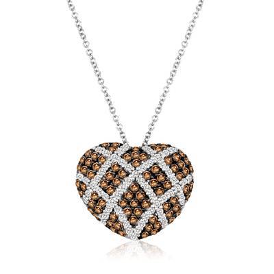 LeVian Pendant Chocolate Diamonds® , Vanilla Diamonds®  set in 14K Vanilla Gold®